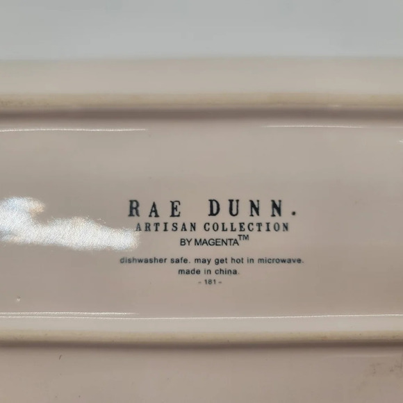 NWOT Rae Dunn JUST MARRIED Platter Rectangular Plate Off White / Black - Picture 2 of 8